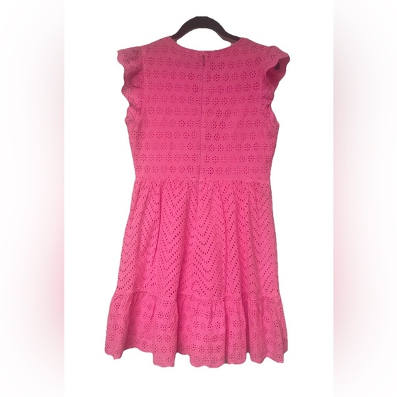 NWOT Vineyard Vines Allamanda Pink Eyelet Short Sleeved Dress Size 10 - Picture 5 of 10